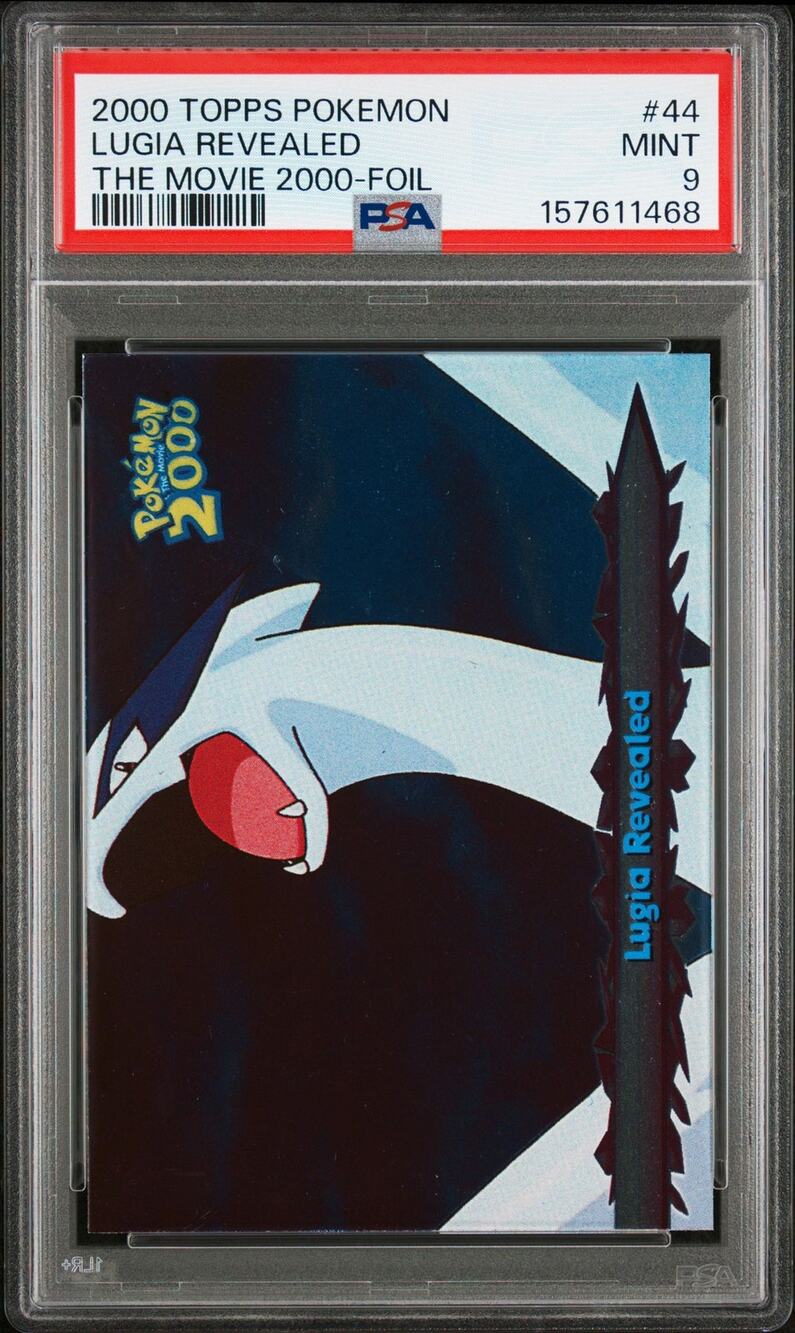 PSA 9 MINT Lugia Revealed #44 Pokémon Topps The Movie 2000 Lugia Silver Holofoil